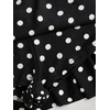 image:imageFloerns Womens Mini Dress Off The Shoulder Metal Floral Sleeveless Layered Hem Going Out DressesBlack Polka Dots