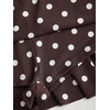 image:imageFloerns Womens Mini Dress Off The Shoulder Metal Floral Sleeveless Layered Hem Going Out DressesBrown Polka Dots
