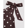image:imageFloerns Womens Mini Dress Off The Shoulder Metal Floral Sleeveless Layered Hem Going Out DressesBrown Polka Dots