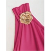 image:imageFloerns Womens Mini Dress Off The Shoulder Metal Floral Sleeveless Layered Hem Going Out DressesHot Pink