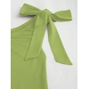 image:imageFloerns Womens Mini Dress Off The Shoulder Metal Floral Sleeveless Layered Hem Going Out DressesLime Green