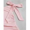 image:imageFloerns Womens Mini Dress Off The Shoulder Metal Floral Sleeveless Layered Hem Going Out DressesPastel Pink