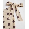 image:imageFloerns Womens Mini Dress Off The Shoulder Metal Floral Sleeveless Layered Hem Going Out DressesYellow Polka Dots