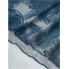 image:imageFloerns Womens Paisley Print Sleeveless Sheer Lettuce Trim V Neck Cami TopsBlue Ink