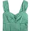 image:imageFloerns Womens Plaid Ruched Bust Sleeveless Vintage Bowknot Pleated Short DressesGreen
