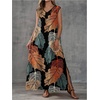 image:imageFloerns Womens Sleeveless Floral Tank Dress Crew Neck Beach Tunic Tank DressesBlack Multi