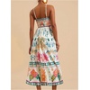 image:imageFloerns Womens Summer Boho Spaghetti Strap Maxi Dresses Shirred Beach Dress Flowy SundressWhite