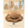 image:imageFloerns Womens Summer Bow Tie Straw Hats Wide Brim Foldable Sun Protection Floppy Beach HatKhaki
