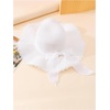 image:imageFloerns Womens Summer Bow Tie Straw Hats Wide Brim Foldable Sun Protection Floppy Beach HatWhite