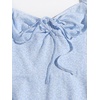 image:imageFloerns Womens Summer Drawstring Sweetheart Neck Puff Sleeve A Line Short DressLight Blue