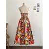 image:imageFloerns Womens Summer Midi Dress Twist Front Cut Out Spaghetti Strap Beach Vacation Cami DressesKhaki Leopard