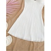 image:imageFloerns Womens Summer Textured Mini Tube Dress Twist Front Strapless Beach Vacation A Line DressesWhite