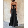image:imageFloerns Womens Summer Tropical Boho Maxi Dress Cut Out Bow Backless Beach Vacation DressesBlack