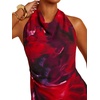 image:imageFloerns Womens Tie Dye Cowl Neck Dress Vacation Backless Halter Mesh Mini DressRed Multi