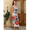 image:imageFloerns Womens Tropical Bow Tie Back Long Dress Sleeveless Split Vacation Maxi DressBeige Floral