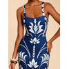 image:imageFloerns Womens Tropical Bow Tie Back Long Dress Sleeveless Split Vacation Maxi DressMidnight Blue