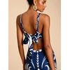 image:imageFloerns Womens Tropical Bow Tie Back Long Dress Sleeveless Split Vacation Maxi DressMidnight Blue