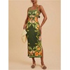 image:imageFloerns Womens Tropical Bow Tie Back Long Dress Sleeveless Split Vacation Maxi DressMulticolor