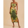 image:imageFloerns Womens Tropical Bow Tie Back Long Dress Sleeveless Split Vacation Maxi DressMulticolor