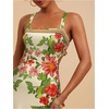 image:imageFloerns Womens Tropical Bow Tie Back Long Dress Sleeveless Split Vacation Maxi DressWhite Red