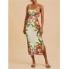 image:imageFloerns Womens Tropical Bow Tie Back Long Dress Sleeveless Split Vacation Maxi DressWhite Red
