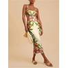 image:imageFloerns Womens Tropical Bow Tie Back Long Dress Sleeveless Split Vacation Maxi DressWhite Red