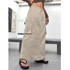 image:imageFloerns Womens Tropical Floral Plunging V Neck Tie Open Back Summer Short DressApricot