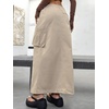 image:imageFloerns Womens Tropical Floral Plunging V Neck Tie Open Back Summer Short DressApricot