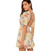 image:imageFloerns Womens Tropical Floral Plunging V Neck Tie Open Back Summer Short DressMulticolor