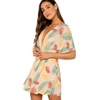image:imageFloerns Womens Tropical Floral Plunging V Neck Tie Open Back Summer Short DressMulticolor