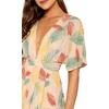 image:imageFloerns Womens Tropical Floral Plunging V Neck Tie Open Back Summer Short DressMulticolor