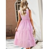 image:imageFloerns Womens Tropical Floral Plunging V Neck Tie Open Back Summer Short DressPink