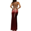 image:imageFloerns Womens Floral Boho Maxi Dress Lace Up Backless Fishtail Summer Beach Long DressesBurgundy