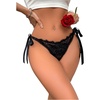 image:imageFloerns Womens Low Waist Thong Tie Side Floral Lace Panty Lingerie UnderwearBlack
