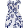 image:imageFloerns Womens Summer Floral Tube Mini Dress Strapless Backless Party Club Bodycon DressesBlue and White