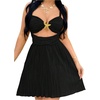 image:imageFloerns Womens Summer Mini Dress Cut Out Sleeveless Starfish Metal Beach A Line DressBlack