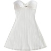 image:imageFloerns Womens Summer Textured Mini Tube Dress Twist Front Strapless Beach Vacation A Line DressesWhite