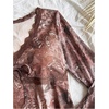 image:imageFloerns Womens Boho Western Mini Dress Floral Country Mesh Bell Sleeve Vintage DressesBrown