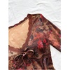 image:imageFloerns Womens Boho Western Mini Dress Floral Country Mesh Bell Sleeve Vintage DressesDark Brown