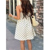 image:imageFloerns Womens Polka Dots Frill Trim Short Dress Shirred Spaghetti Strap Summer Vacation DressesApricot
