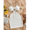 image:imageFloerns Womens Boho Knitted Cut Out Bodycon Dress Starfish Decor Backless Cami Mini DressWhite