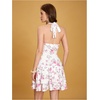 image:imageFloerns Womens Cute Summer Halter Neck Floral Leopard Print Short SundressPink White