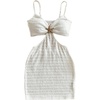 image:imageFloerns Womens Boho Knitted Cut Out Bodycon Dress Starfish Decor Backless Cami Mini DressWhite