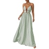 image:imageFloerns Womens Striped Halter Maxi Dress Backless Smocked Beach Vacation Boho DressGreen