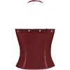 image:imageFloerns Womens PU Leather Lace Up Halter Top Y2K Sleeveless Punk Eyelet Corset Tops Rave OutfitsBurgundy Red