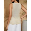 image:imageFloerns Womens Going Out Sleeveless Knitted Sweater Vest Sparkly Sequin Tank TopsGold