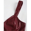 image:imageFloerns Womens PU Leather Button Front Belted Tank Top Wrap V Neck Wide Strap Sleeveless TopsBurgundy