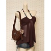 image:imageFloerns Womens Y2k Sleeveless Beaded Halter Tops See Through Concert Outfit Tank TopsBrown