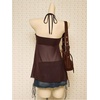 image:imageFloerns Womens Y2k Sleeveless Beaded Halter Tops See Through Concert Outfit Tank TopsBrown