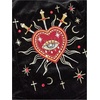 image:imageFloerns Womens Y2k Cami Top Gothic Tie Shoulder Embroidery Asymmetrical Hem Velvet Camisole
